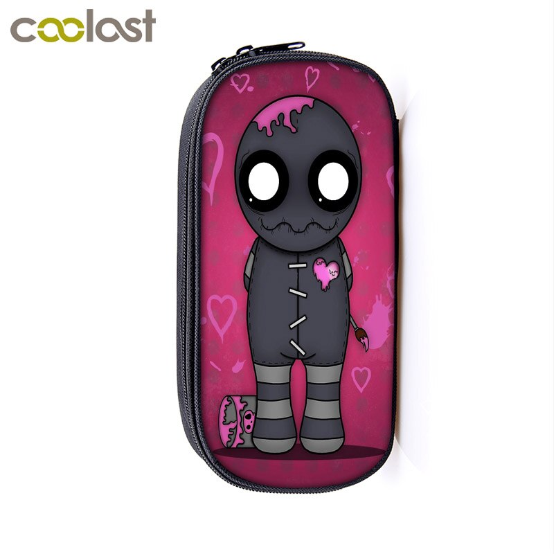 Voodoo dukke / hodeskalle kosmetikkvesker blyantboksveske kvinner sminkeveske jenter skoleveske blyantholder oppbevaringsvesker halloween: Qbbvoodoo 02