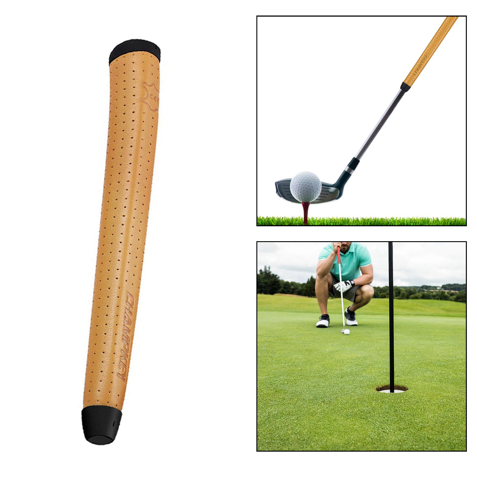 Golf Putter Grip Comfort Leather Lightweight Putter Grip for Golf Training Golf Practice: Yellow