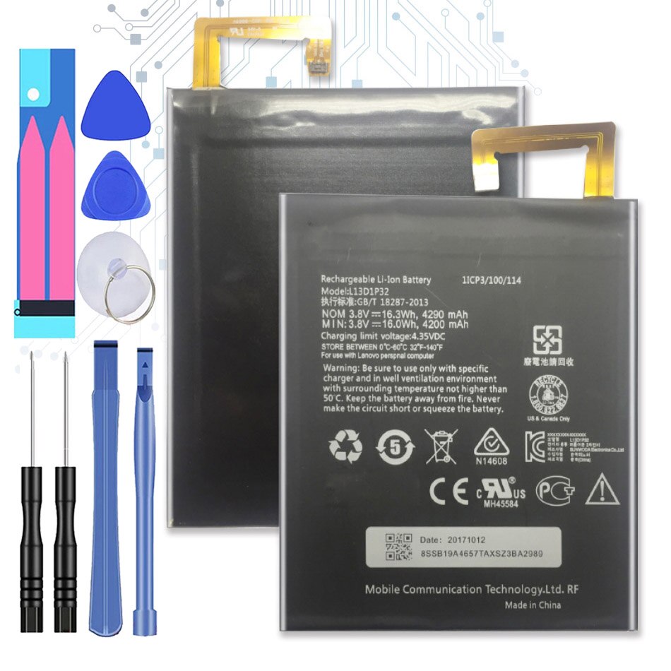 4290mAh L13D1P32 Ersatz Batterie Für Lenovo Lepad A8-50 A5500 S8-50 Tab 3 8 zoll TB3-850F TB3-850M + Verfolgung Nummer