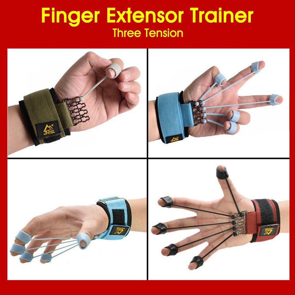 Vinger Grijper Kracht Trainer Yoga Weerstand Band Vinger Buigen En Strekken Training Apparaat Vinger Kracht Grip Apparaat