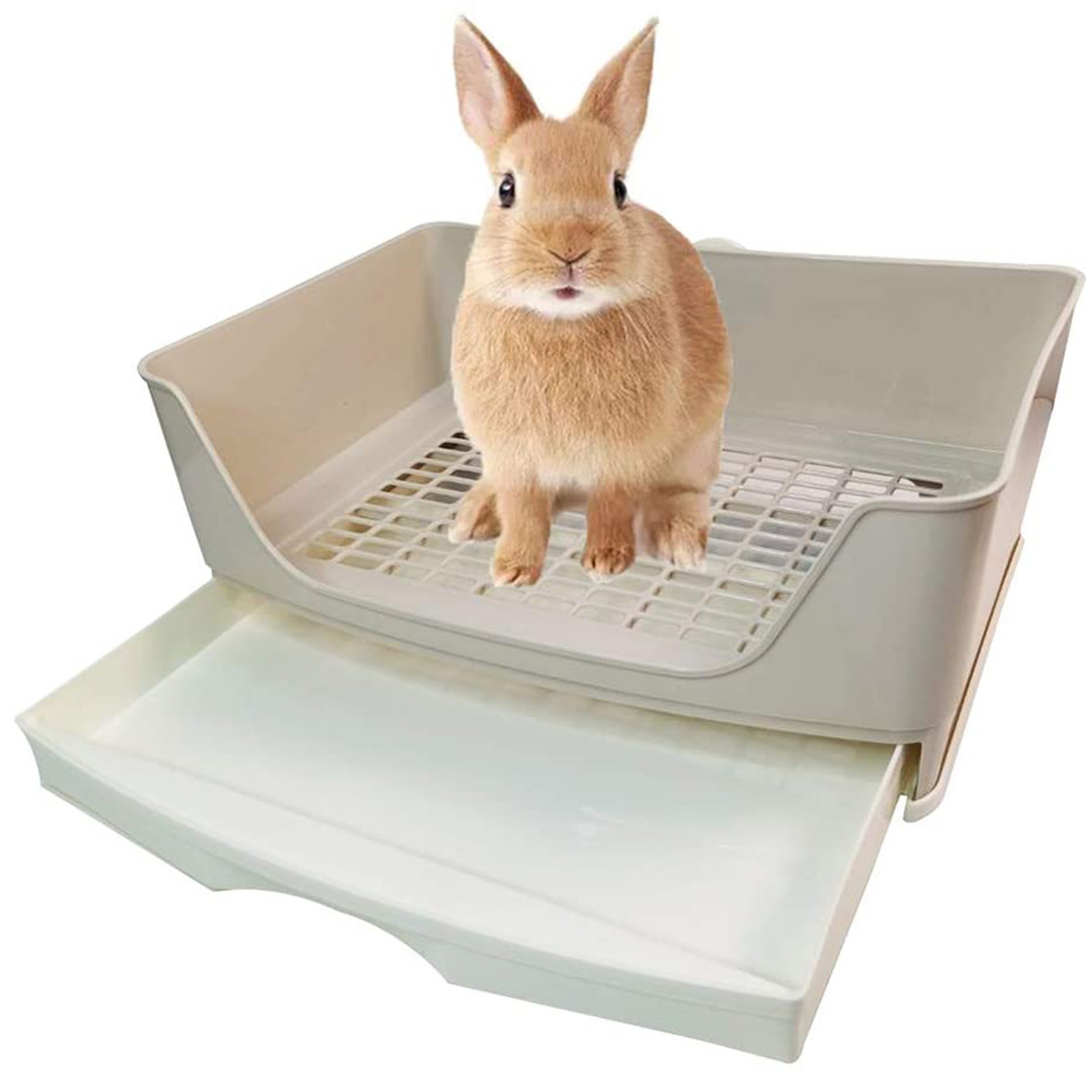 Große Kaninchen Wc Kasten Trainer Töpfchen Ecke Tablett Wurf mit Schublade Haustier Pfanne Für Erwachsene Hamster Guinea Schwein Frettchen Galesaur Hase