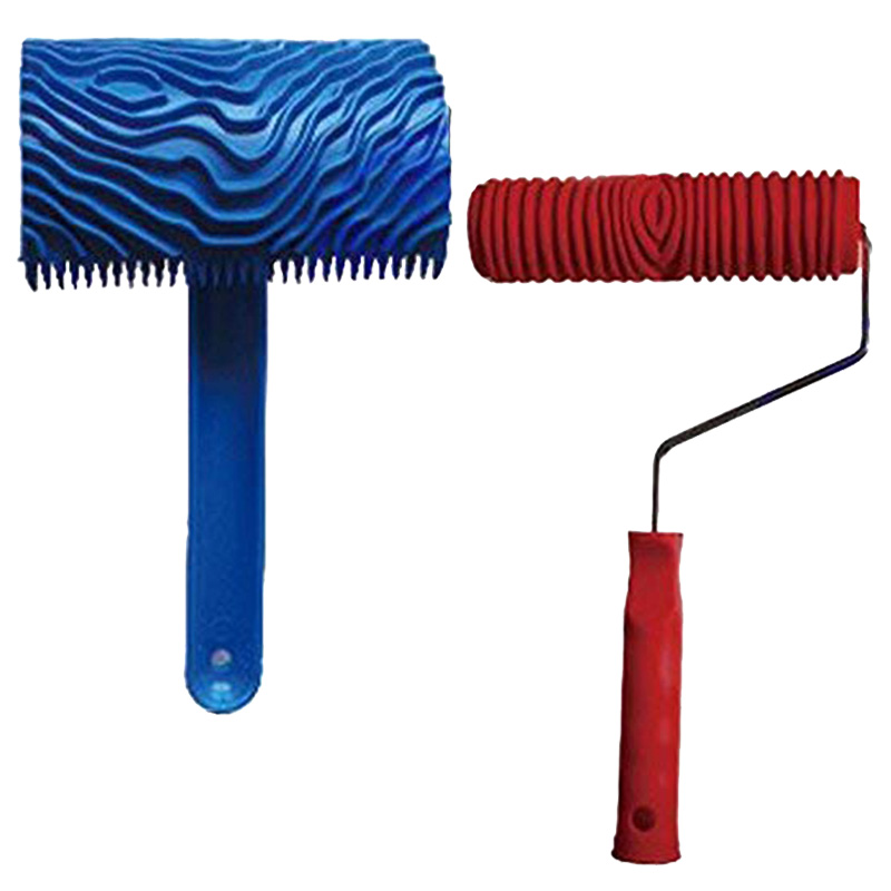 Imitation Wood Pattern Tool Set Eg300T 7 Inch Rubber Roller + Ms16 Imitation Realistic Wood Grain Tool Wood Grain Coating Emboss