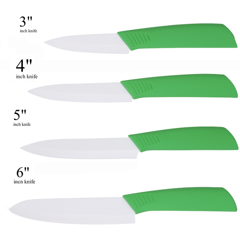 Zirconia Keramische Mes 3 "Paring 4" Utility 5 "Snijden 6" Koksmes Wit Blad Keukenmessen keramische Messen Koken Gereedschap: 3 4 5 6 inch
