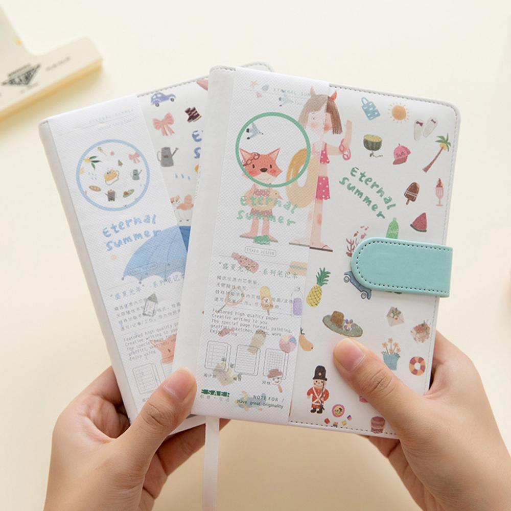 A5 Cute Cartoon Notebook Leather Diary Journal Planner Travelers Journal Agenda
