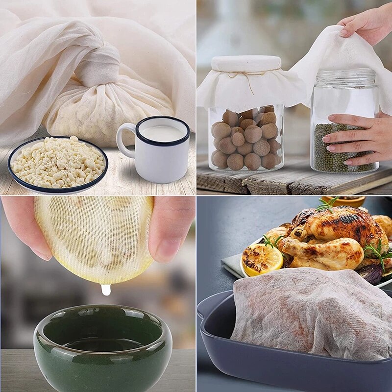 1.5/2/3/4 Yard Cheese Cloth Bleached Width 36&quot; Gauze Cheesecloth Fabric Muslin Kitchen Cooking Tools