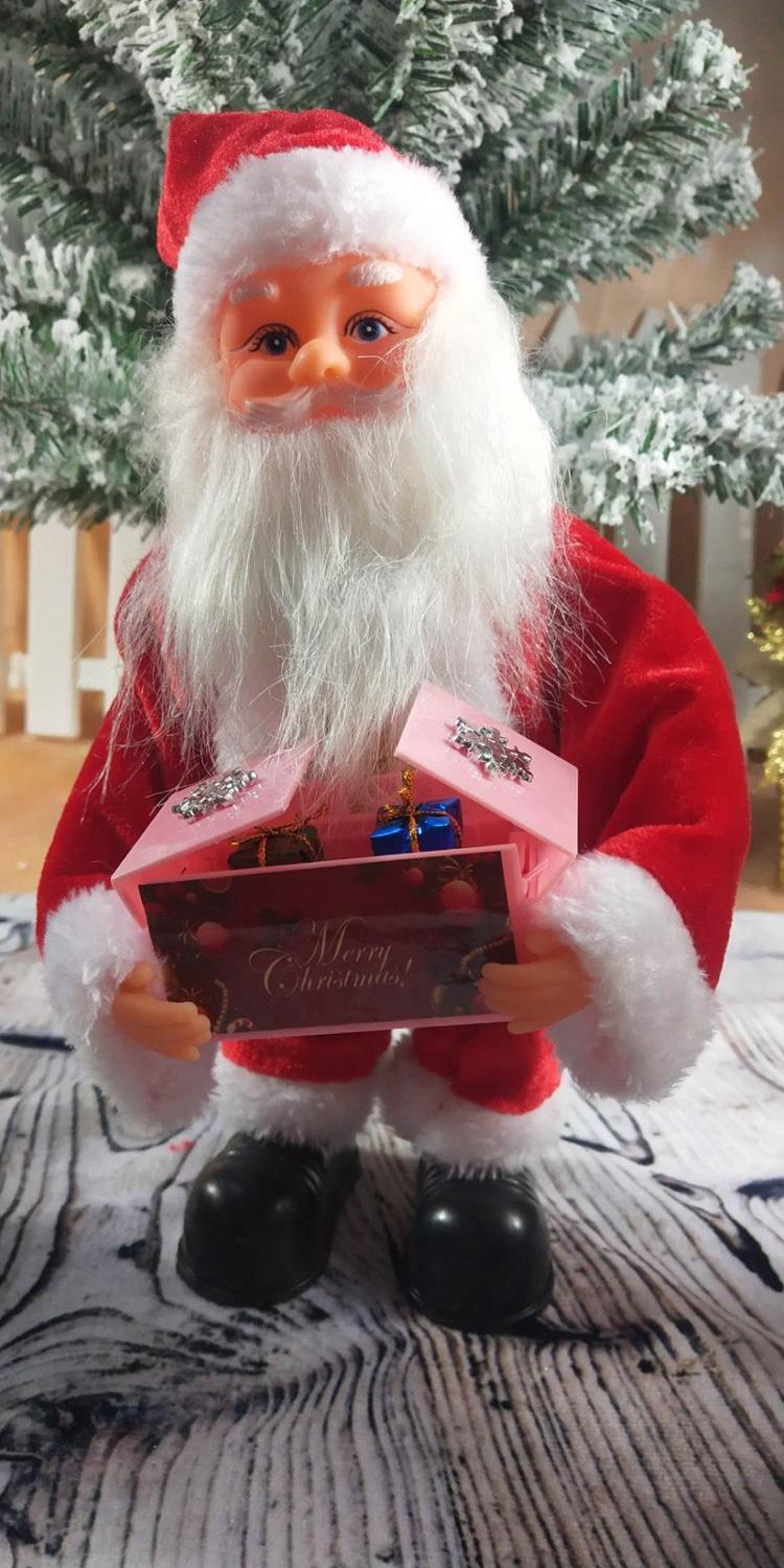 Kreative Weihnachten Reiten Hirsch Mit Musik Santa Plüsch Elektrische Spielzeug Weihnachten Dekoration Ferien freundlicher: L