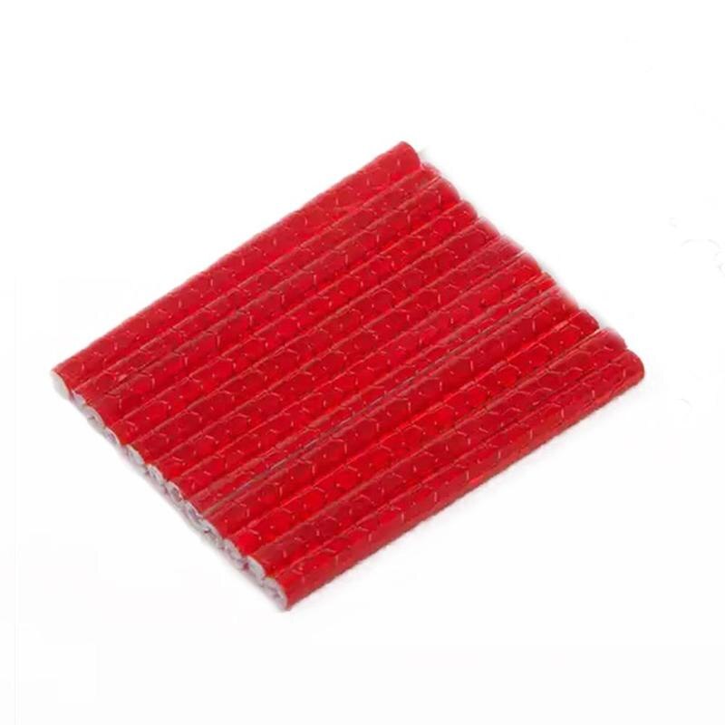 12 stk sykkel fargerik reflekterende eikerring utendørs stripe farge ridewire hjul varselrør eiker kantlist kort cli  u7 e 6: Rød