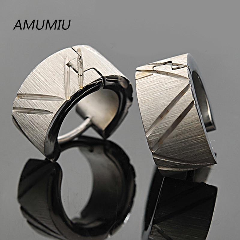 Amumiu venda quente!! Punk aço inoxidável masculino parafuso prisioneiro brincos moda jóias femininas atacado ke015