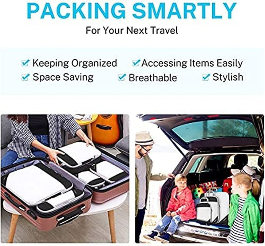 6-piece Travel Packaging Cube Storage Bag Packaging Compressed Travel Luggage Packaging Storage Bag Set
