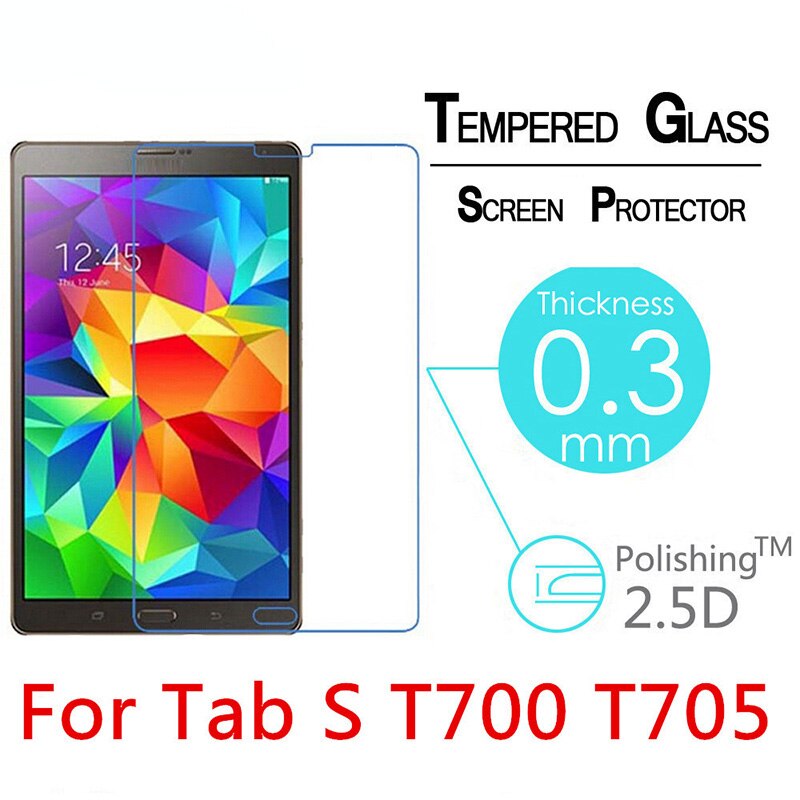 Protector de pantalla de vidrio templado para tableta Samsung Galaxy Tab S, película de vidrio templado de SM-T700 para Tablet Samsung T700 T705 de 8,4 pulgadas, 8,4 SM-T705