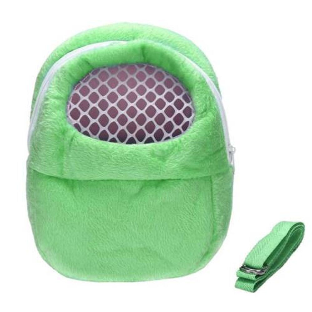 Cangurera de viaje para mascotas, bolsa de viaje cálida, bolsa de cerdo de Guinea, cama de 27x22 cm, 1 unidad: Verde / L