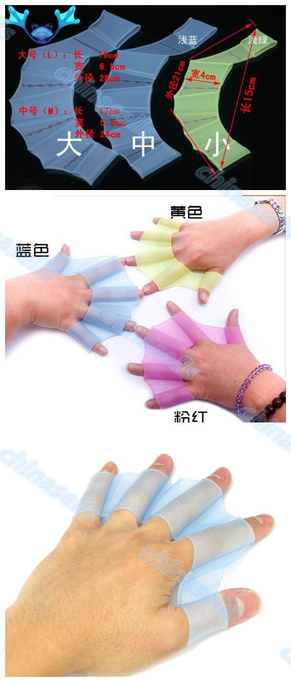 20pairs Silicone Diving Swim Pool Training Swimming Half finger Hand Fins Flippers Webbed Gloves Paddles Accessories