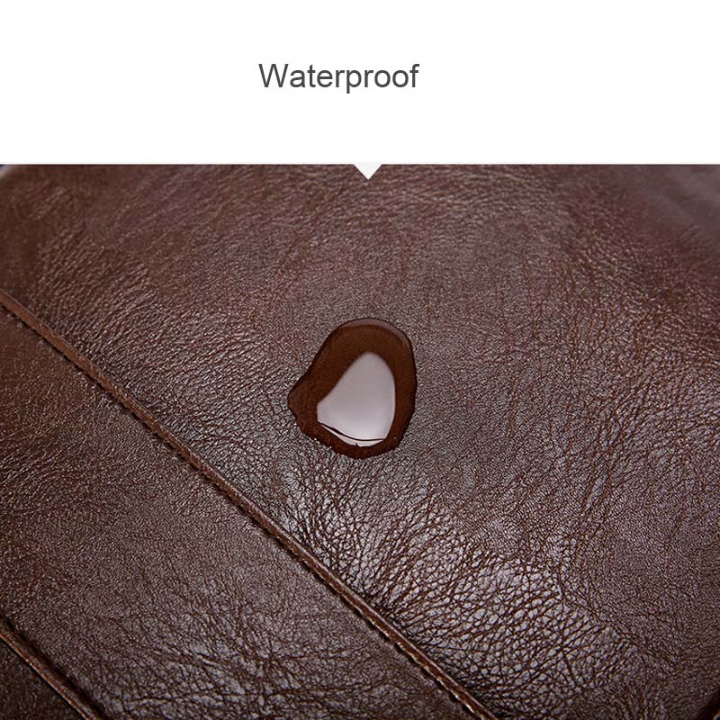 Mochilas escolares de cuero sintético para hombre y mujer, bolso Retro informal para viaje de ocio, estudiantes y adolescentes