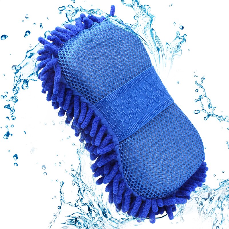 Esponja de microfibra para lavado de coche, plumero para limpieza de detalles, cepillos de lavado multifunción, plumero