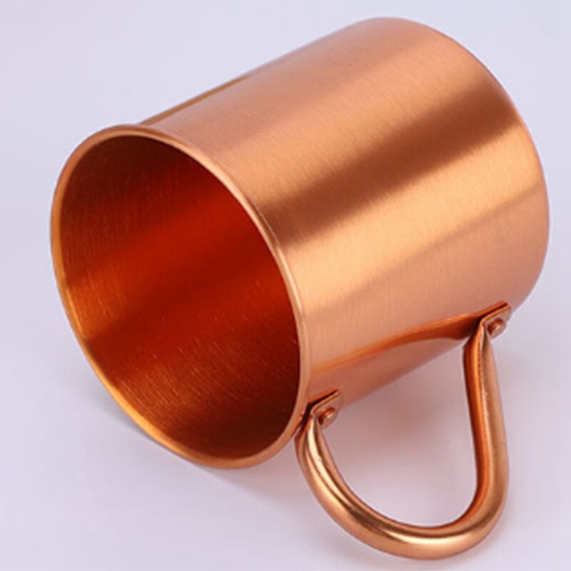 Pure Copper Moscow Mule Mug Solid Smooth Without Inside Liner For Cocktail Coffee Beer Milk Water Cup Home Bar Drinkware Cool