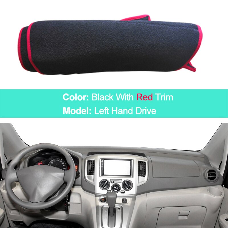 Tapis pour Nissan NV200 – LHD RHD 2 couches, couverture de tableau de bord de voiture, tapis de protection pour pare-soleil,: LHD Red