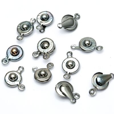 30 Sets 15X8 Mm Snap Sluitingen Voor Armbanden Ketting Sieraden Maken Sluiting Haken Connector Charms Diy Accessoires