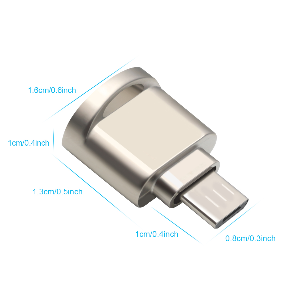 Rocketek micro usb 2.0 typ c otg telefon mini minneskortläsare adapter aluminium kortläsare för micro sd/tf microsd laptop