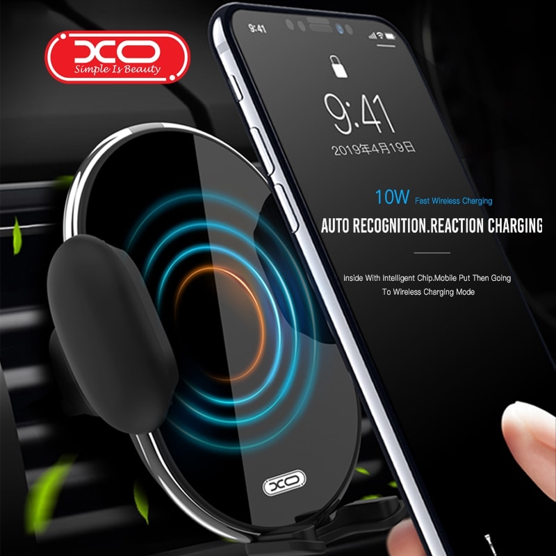XO WX013 Qi voiture chargeur sans fil pour iPhone 11 Pro Max Samsung S10 Intelligent infrarouge rapide sans fil charge voiture support pour téléphone
