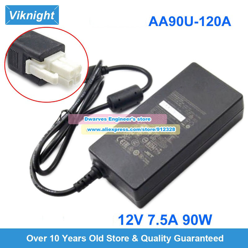 AA90U-120A 341-100547-01 AC Adapter 12V 7.5A 90W for ISR 4221 ISR 1100 Series 1111-8P C1113-8PLTE Molex 4 Pins