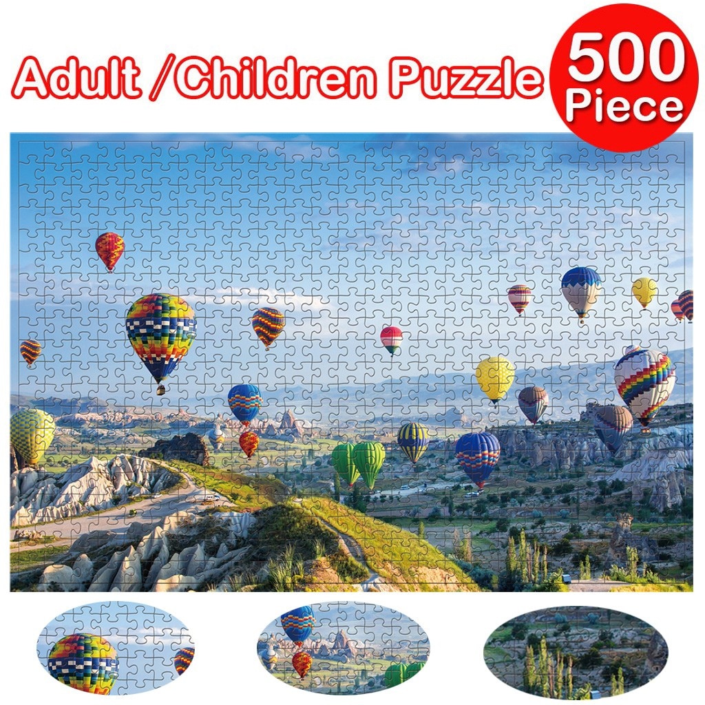 500 Stuk Air Ballon Landschap Thema Volwassen Kinderen Puzzel Beste Cadeau Speelgoed Voor Kid Mooie Kerst Puzzel