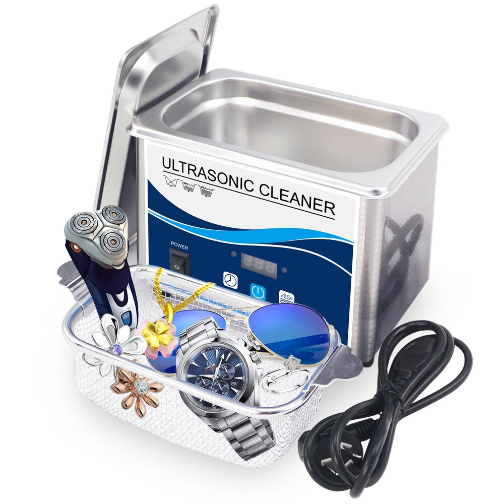 Limpiador ultrasónico Digital para el hogar, 800ml, 60W, baño de acero inoxidable, 110V, 220V, Degas, limpieza por ultrasonido para relojes, joyería