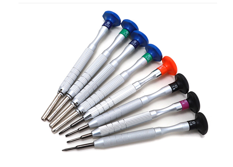 impostato di cacciaviti per occhiali da 1 pezzo per occhiali, orologi, strumento di riparazione, cacciavite con zoppo sostituibili