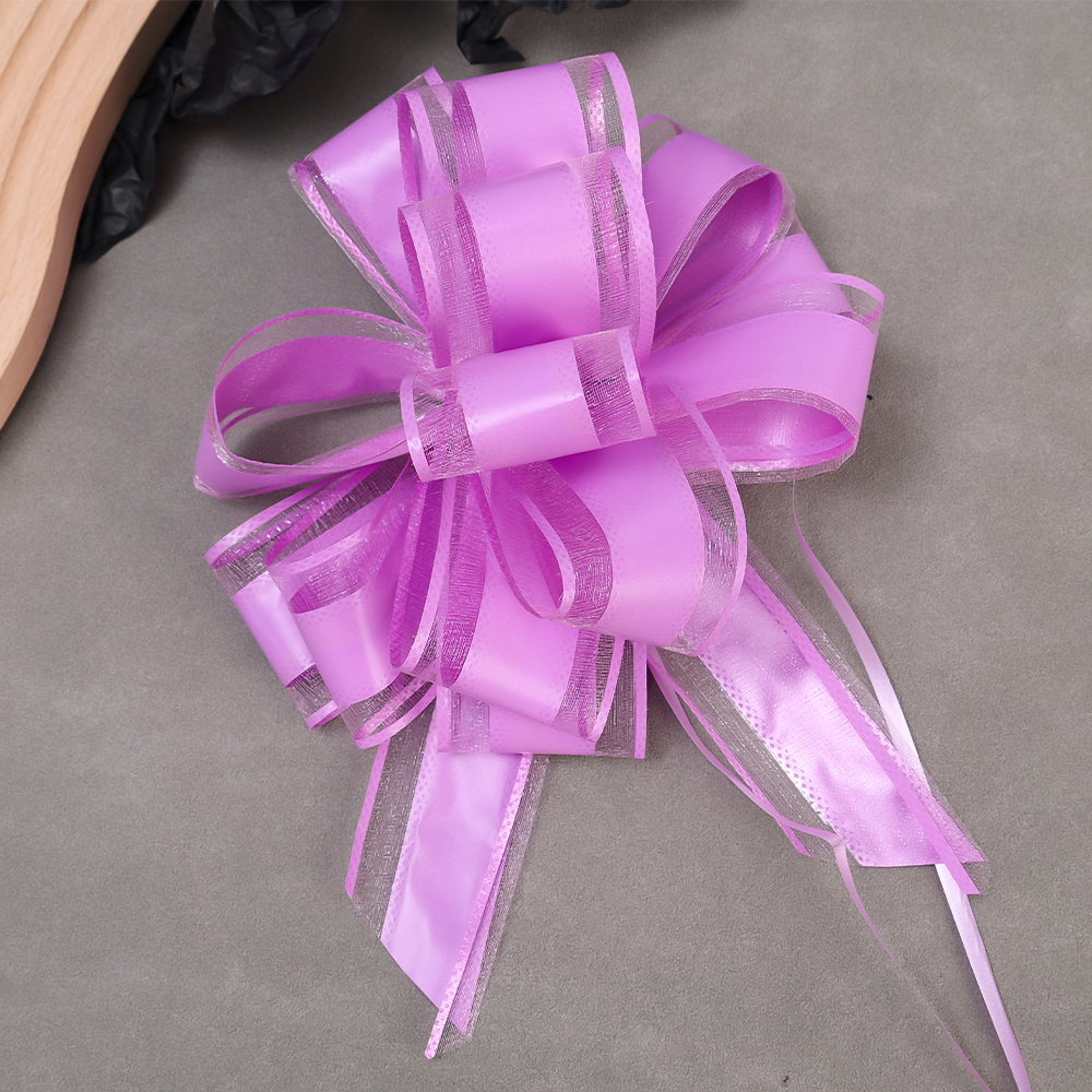 5/1 Uds. de flores para coche, cintas con lazo para boda, embalaje envolvente, suministros para eventos de cumpleaños y Día de San Valentín, decoración de San Valentín: M / plum