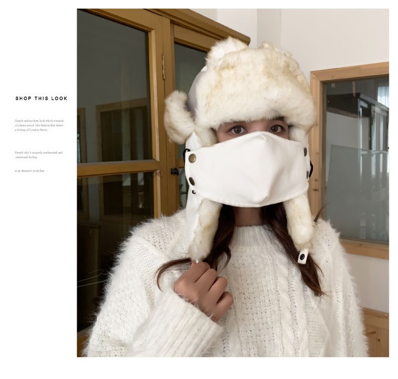 Del ricamo del fumetto di Lei Feng cappello Russia orecchio-sbatté cappello donne cappelli bombardiere caldo di spessore cappello di inverno tutto'aperto