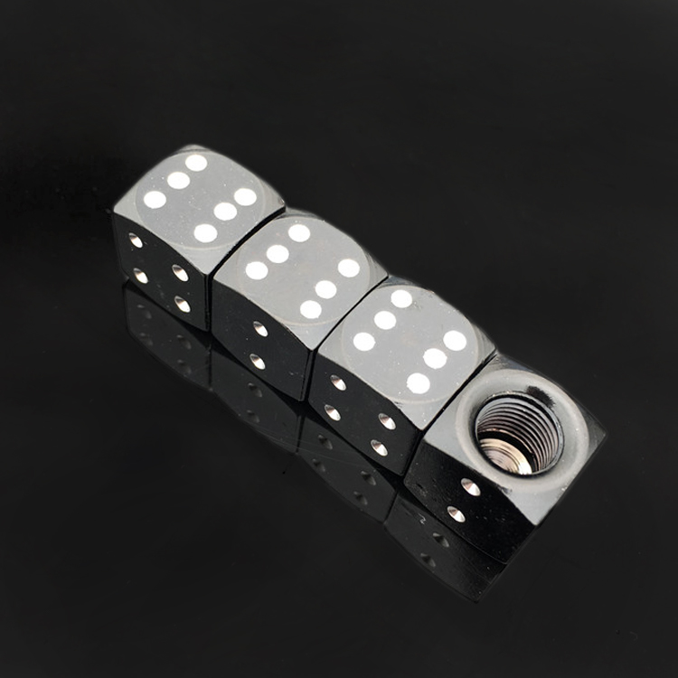 4 stk sykkeldekk luftventilhette terningdekk dekkventilhetter auto terninger bil aluminium hjulstamme tilbehør