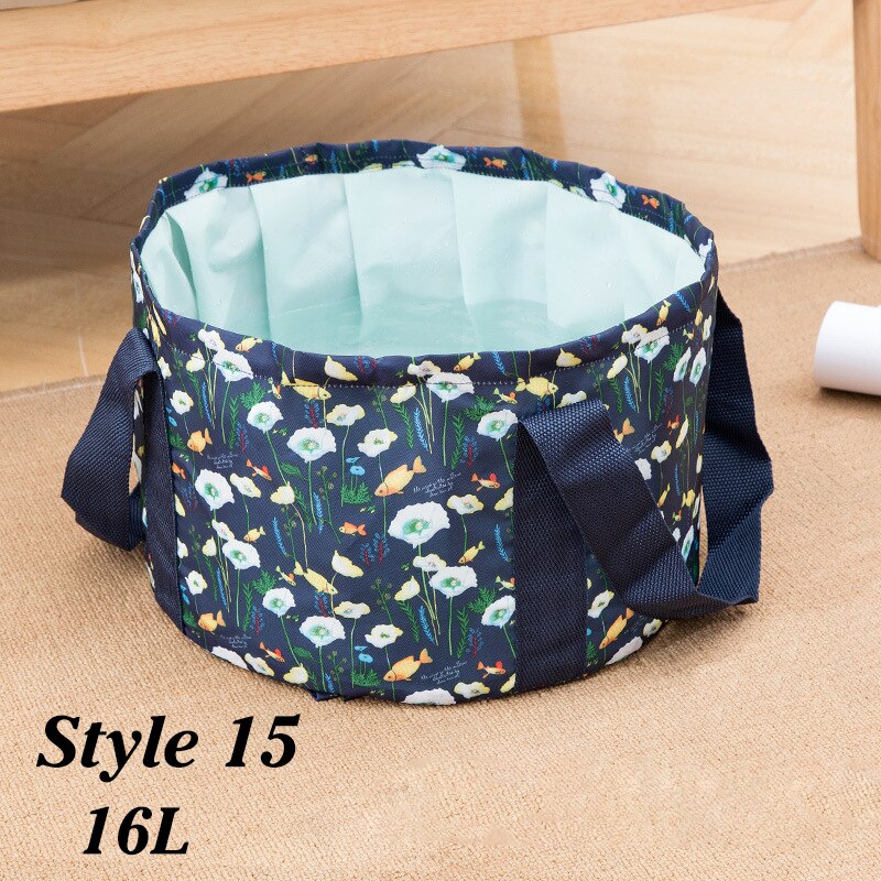 Składana umywalka podróżna umywalka kempingowa wiadro wędkarstwo składana umywalka kąpiel stóp zlew koszyk na pranie Spa kąpiel stóp wiadro do kąpieli: Styke 15