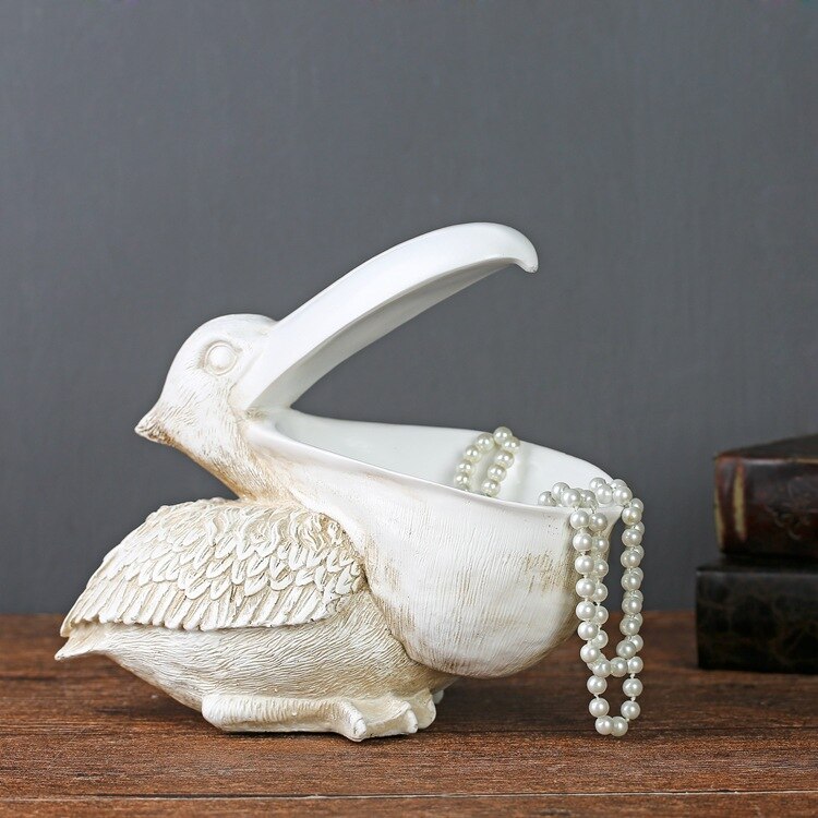 Nordic Toekan Ornament Decoratie Sieraden Sleutel Opslag Hars Grote Vogel Ambachten Decoratie Woonkamer Entree Kantoor Tafel standbeeld