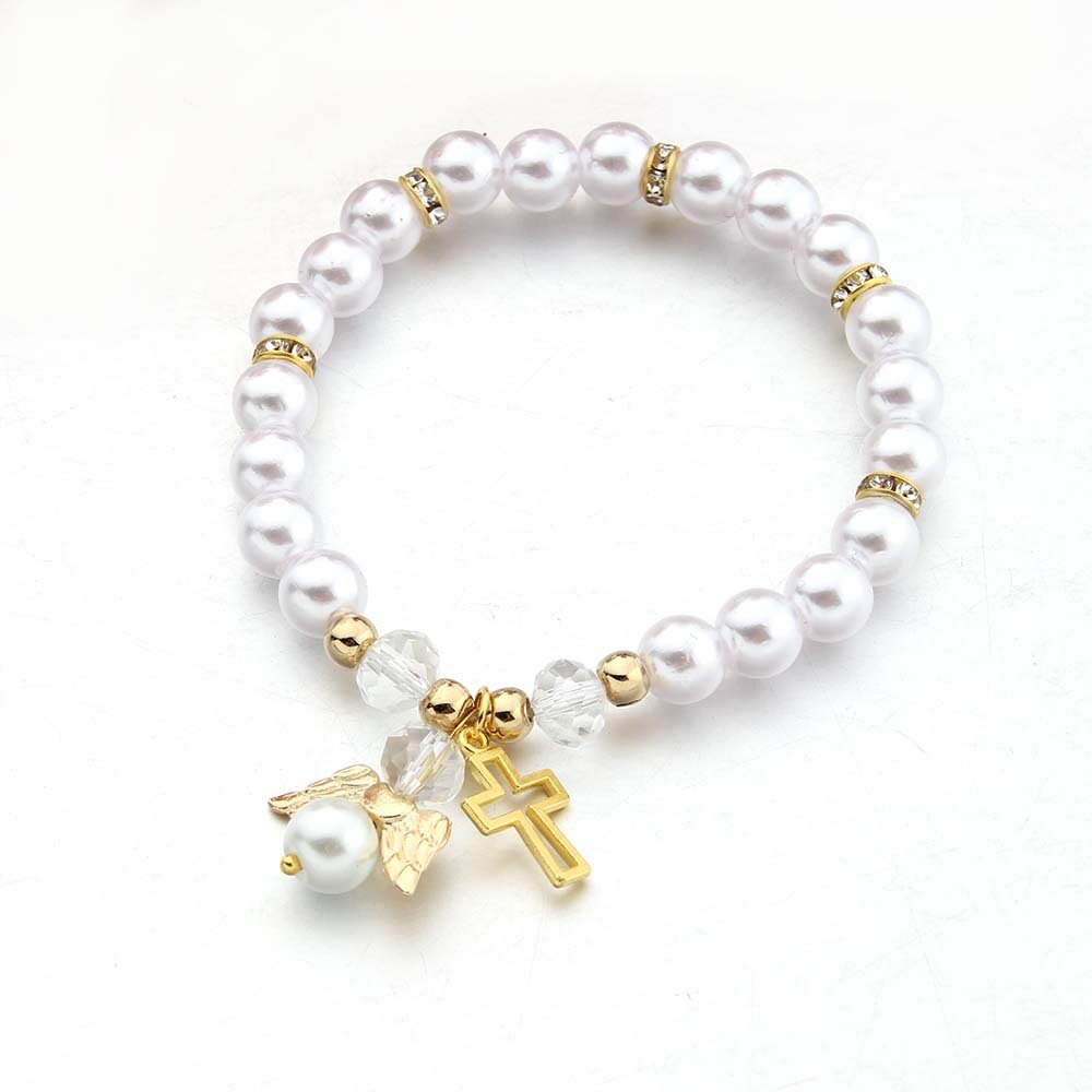 10 stk baby shower favor dåbsarmbånd engel baby shower pige dreng dåb sød giveaway souvenir: Guld