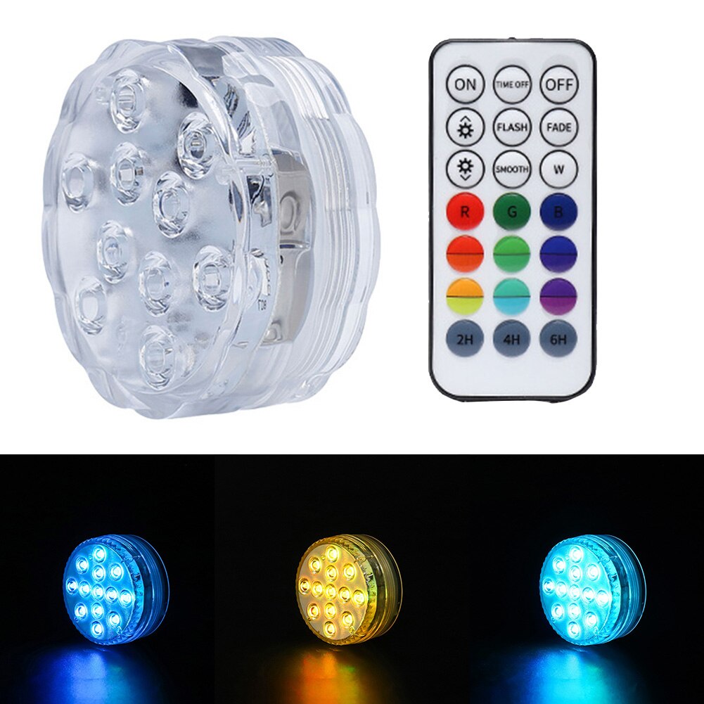 Bad spa fest med fjernbetjening nedsænket led lys lys boligindretning have undervands pool badekar til akvarium rgb