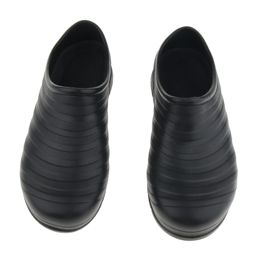 Mens Womens Slip Resistant Chef Clog for Kitchen Hospital Safety Work Shoes: Black 40