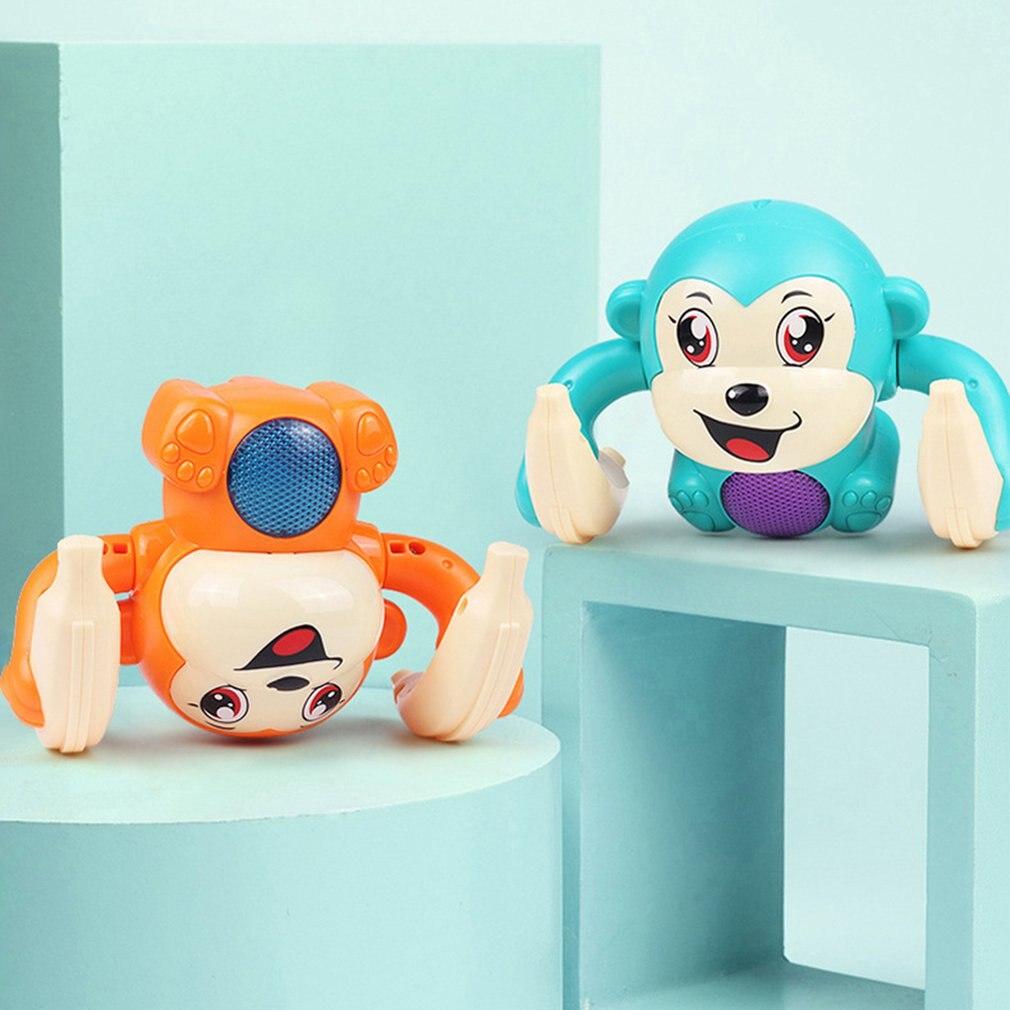 Bébé commande vocale roulant petit singe jouet marche chanter jeu de cerveau ramper jouets électriques de noël pour les enfants