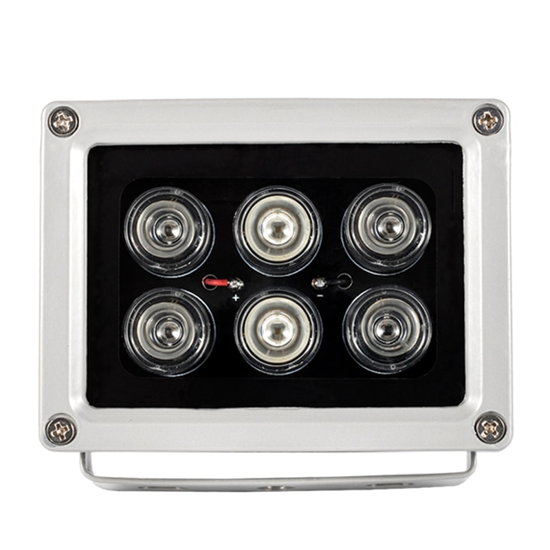 Iluminadores IR de 120m de distancia, 6 LED, luz infrarroja, cámara de CCTV, luz de relleno de visión nocturna para cámara de seguridad CCTV