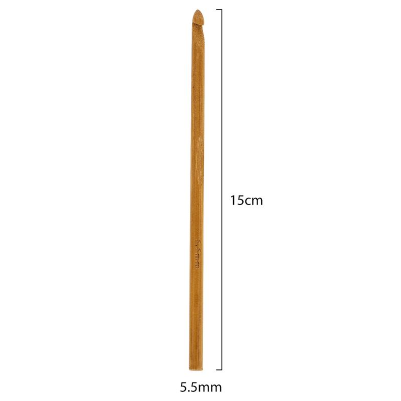 Gancho de ganchillo con mango de bambú, hilo de tejido de aguja de tejer artesanal, 3-10mm para agujas de tejer hechas a mano, hilo de tejido artesanal: Naranja