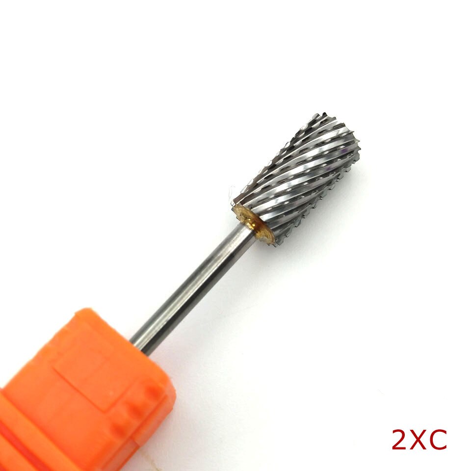 Hytoos 7 Size Vat Tungsten Carbide Nail Drill Bit 3/32 &quot;Rotary Frees Manicure Bits Boor Accessoires Nail Gereedschap: 2XC