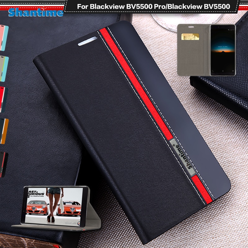 Luxe PU Leather Case Voor Blackview BV5500 Pro Flip Case Voor Blackview BV5500 Telefoon Case Soft TPU Silicone Cover