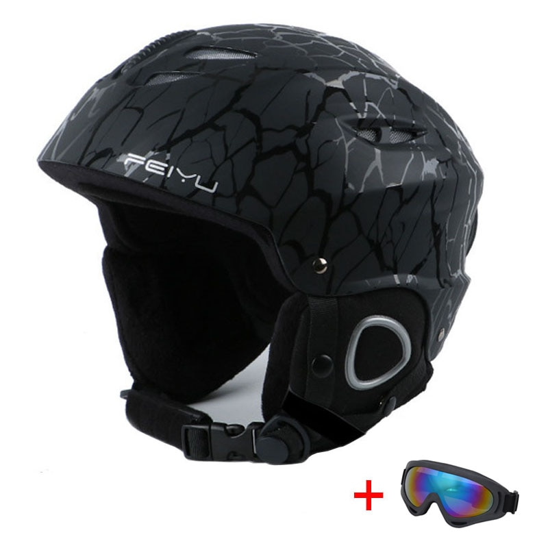 Winter Outdoor Sport Ski Helm Met Bril Winddicht Warm Skiën Helm Mannen Vrouwen Ademende Snowboard Sneeuwscooter Helm