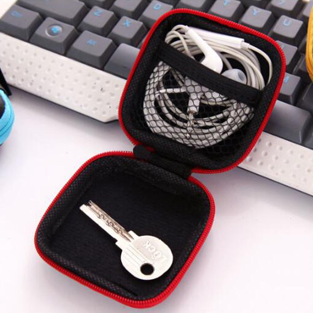 Portable Silicone Coin Purse Mini Round Bag For Earphone SD Cards Cable Cord Wire Storage Key Wallet