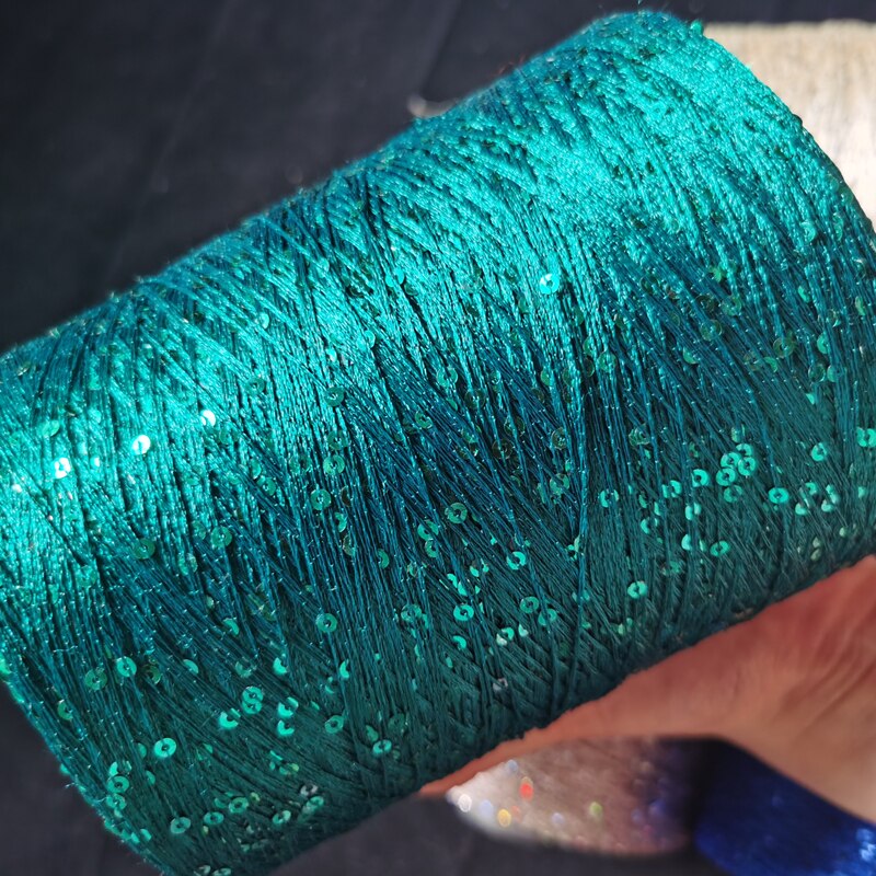 500g sommaris siden paljettgarn special merceriserad linje gör det själv 2mm paljetter handstickat garn tråd docka tröja sticklinje: 500g-8