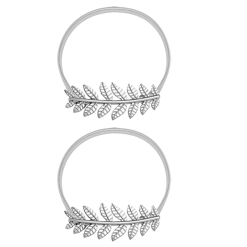 [2 Pieces Pack] the Metal Spring of the Curtain Hanger Fits Most Curtains and Is Easy To Use: Silver