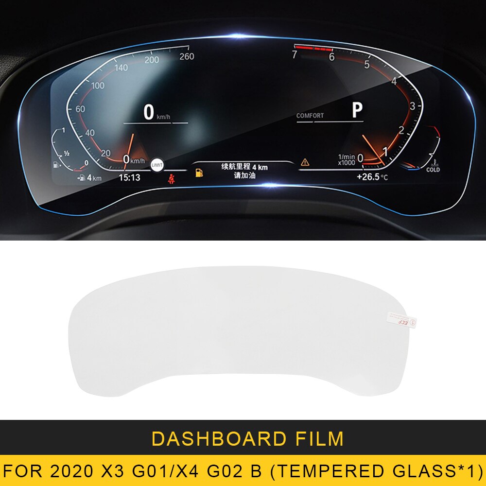 For BMW X3 G01 X4 G02 Auto Car Dashboard Film Monitor Screen Protector Protective Tempered Glass Film Sticker: For 2020 X3 X4 B