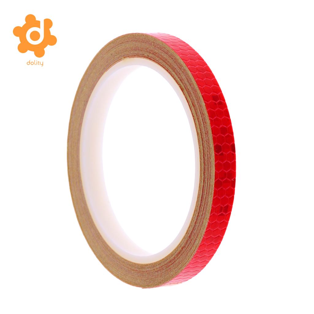 8 Meter Reflecterende Fiets Velg Stickers Fiets Reflector Tape Diy Decals Reflectivestickers Voor Fiets Velg: Red 