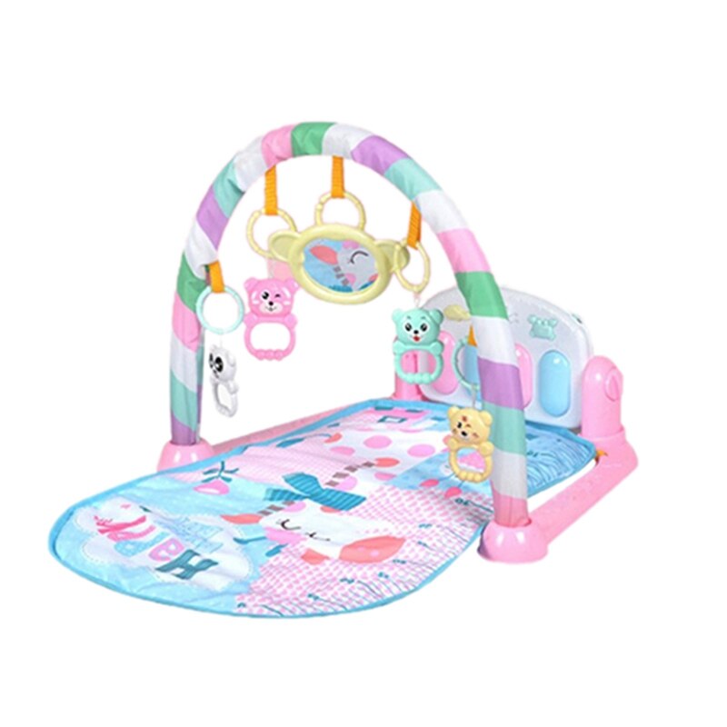 Baby Speelkleed Gym Speelgoed Gaming Tapijt 0-36 Maanden Zachte Verlichting Rammelaars Kinderen Muziek Mat Baby educatief Speelgoed Rood: Default Title