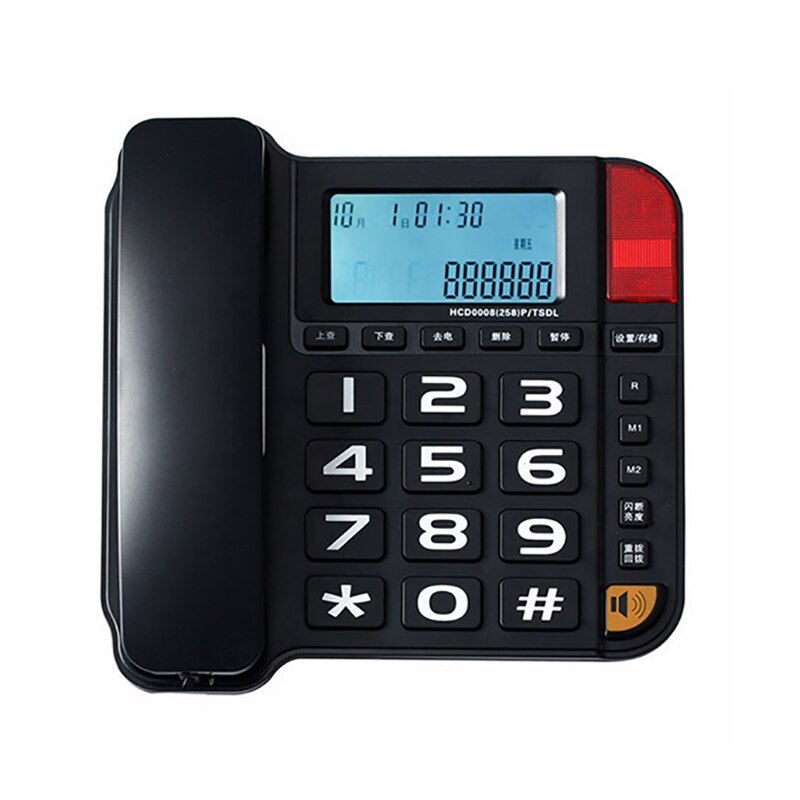 Bedrade Vaste Telefoon Voor Thuis Ouderen Telefoon Met Grote Knop, Caller Id, Versterkt Speakerphone Voor Senioren, speed Dial