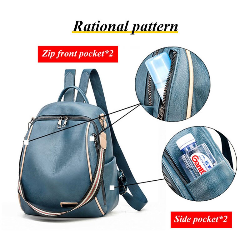 Bolso de hombro a la para mujer, mochila de gran capacidad para mujer, mochila escolar para chicas adolescentes, mochila ligera de viaje para mujer