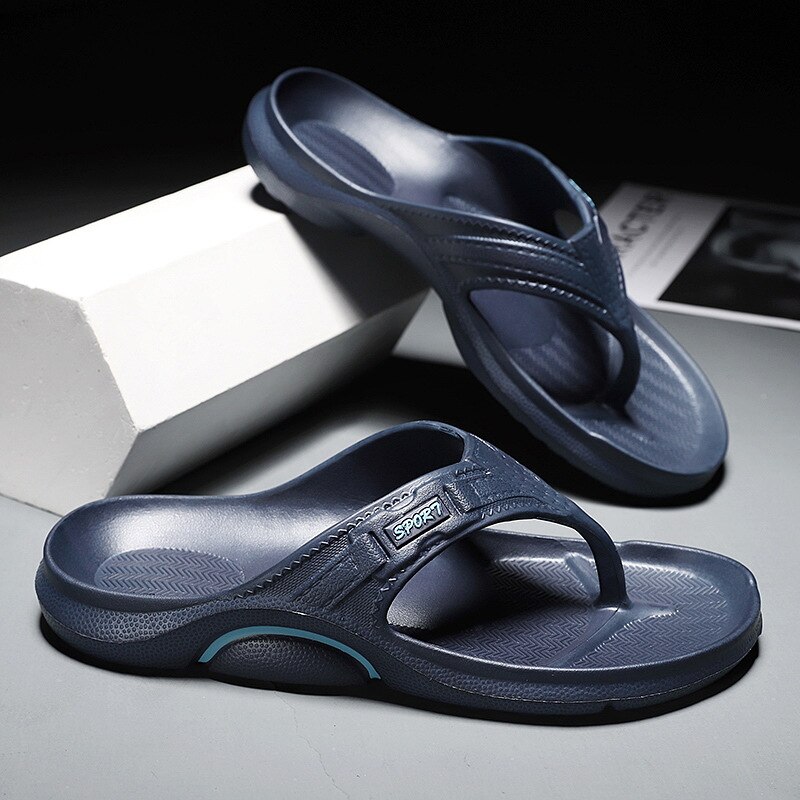 Men Summer Slippers Non-slip Beach Shower Soft Sole Male Ladies Boys Flip Flops Bathroom Shoes EVA Lightweight Sandals
